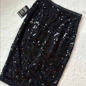NWT Express Black Sequin Skirt